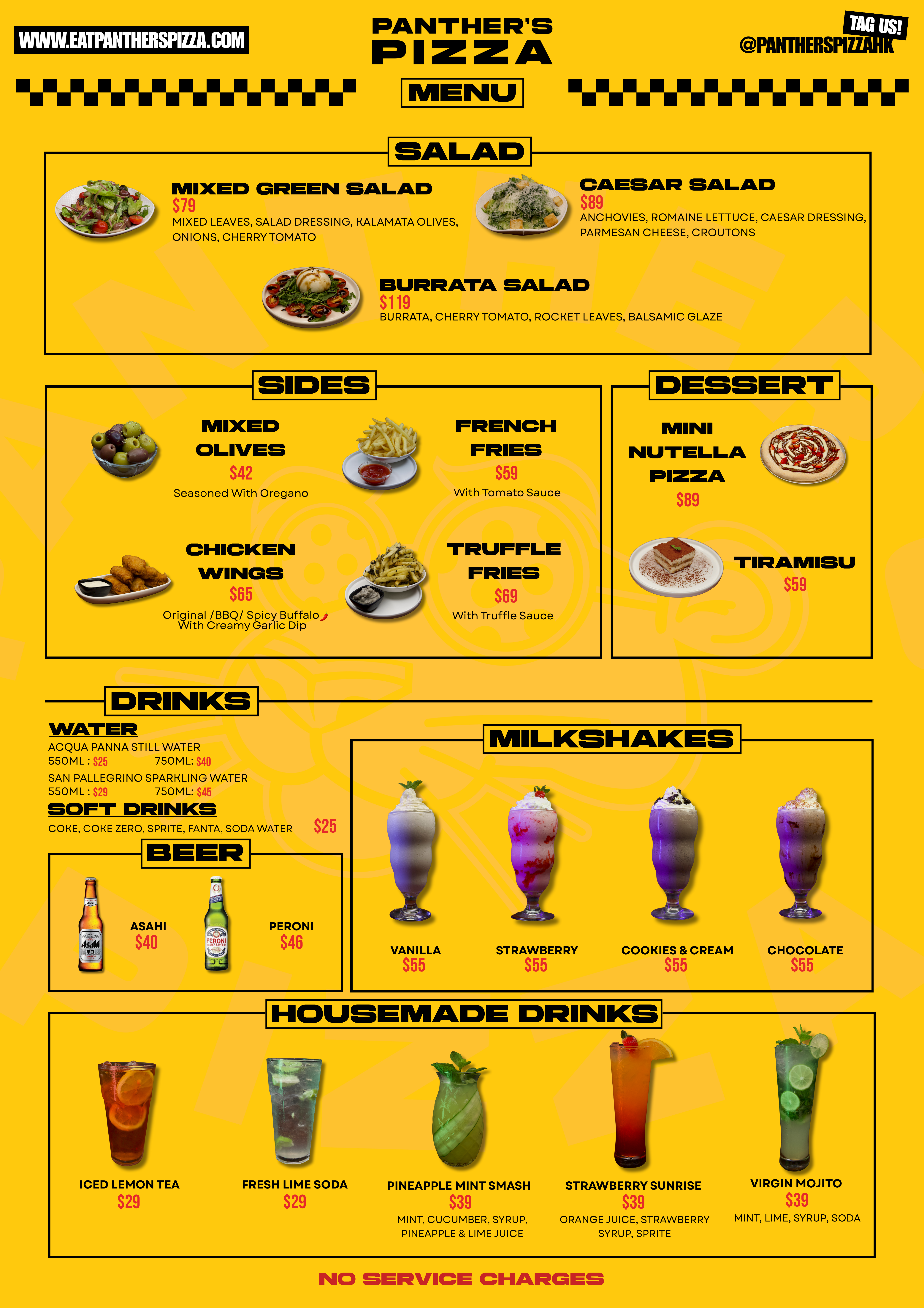 Panther's Pizza Menu - Page 2
